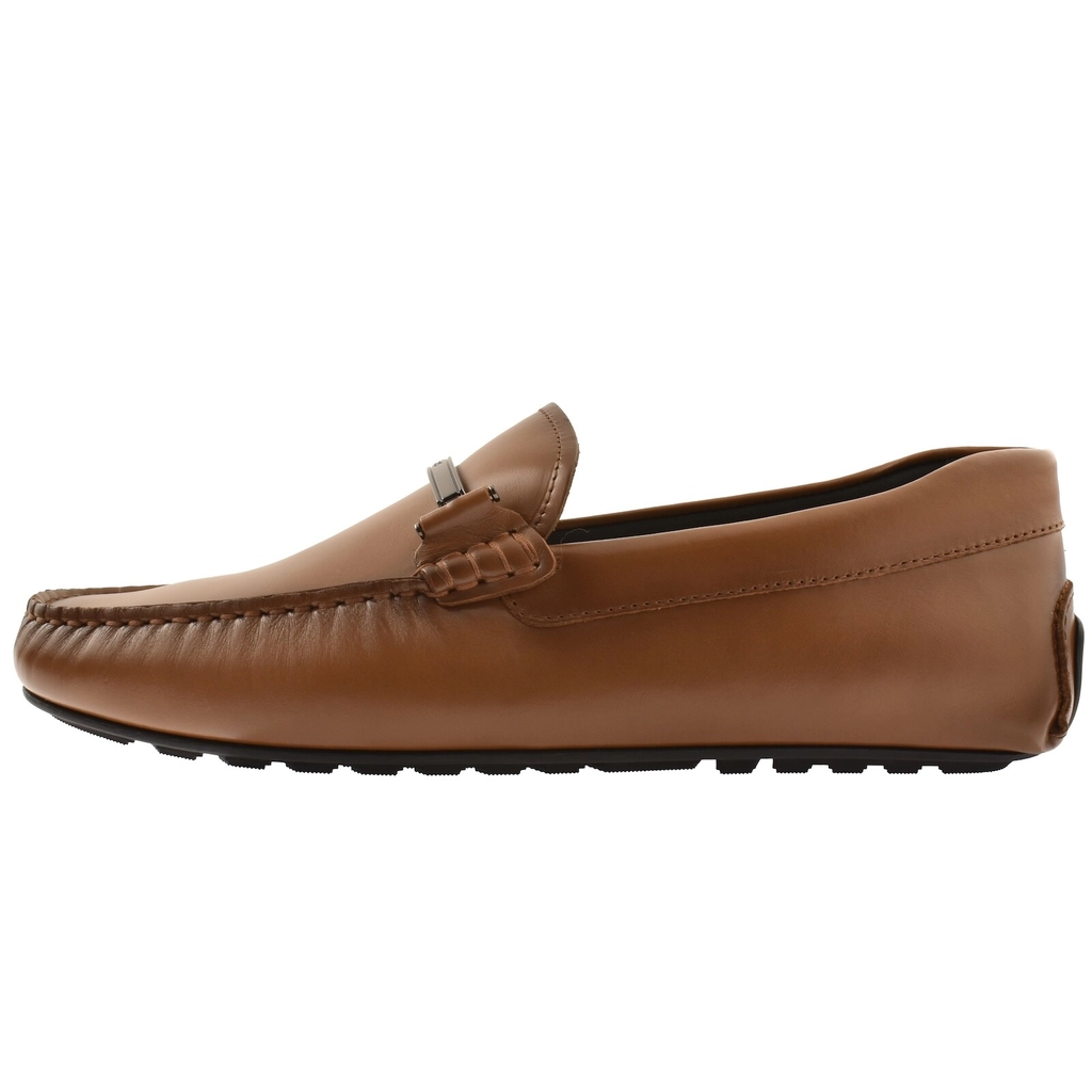 Hugo Boss BOSS Noel Leather Loafers Brown